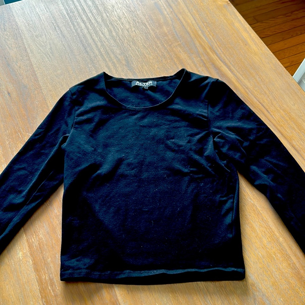 ATLER BROOKLYN Cotton long sleeve black shirt size S